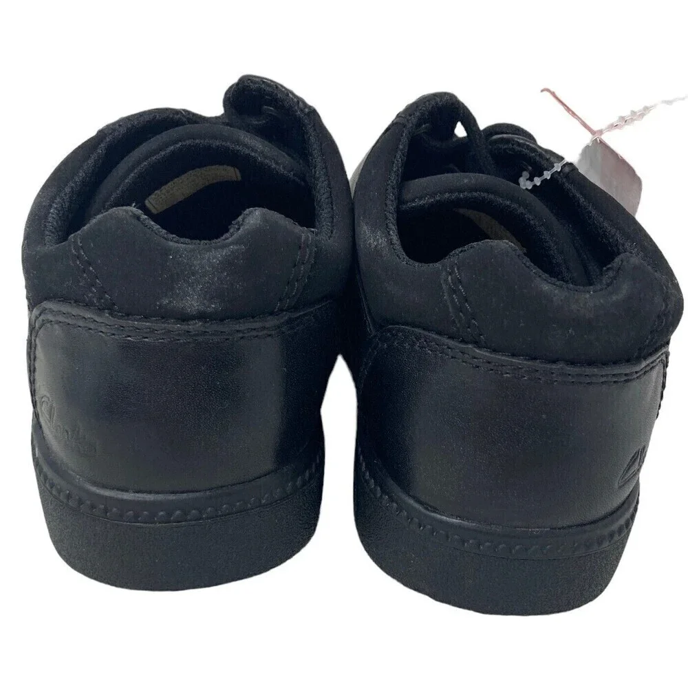 Clarks Deaton Time Boys Black Leather Dress US 11WXW UK 10.5 H [64151] NEW